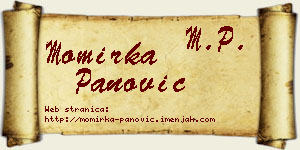 Momirka Panović vizit kartica